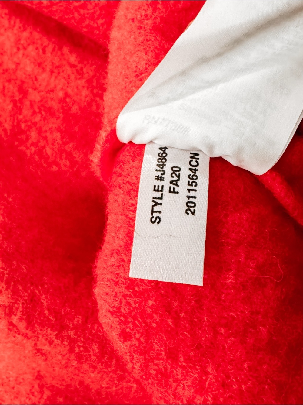J. Crew Bright Cerise (coral red) Double-Breasted Wool Boucle Coat NWT - Picture 8 of 9